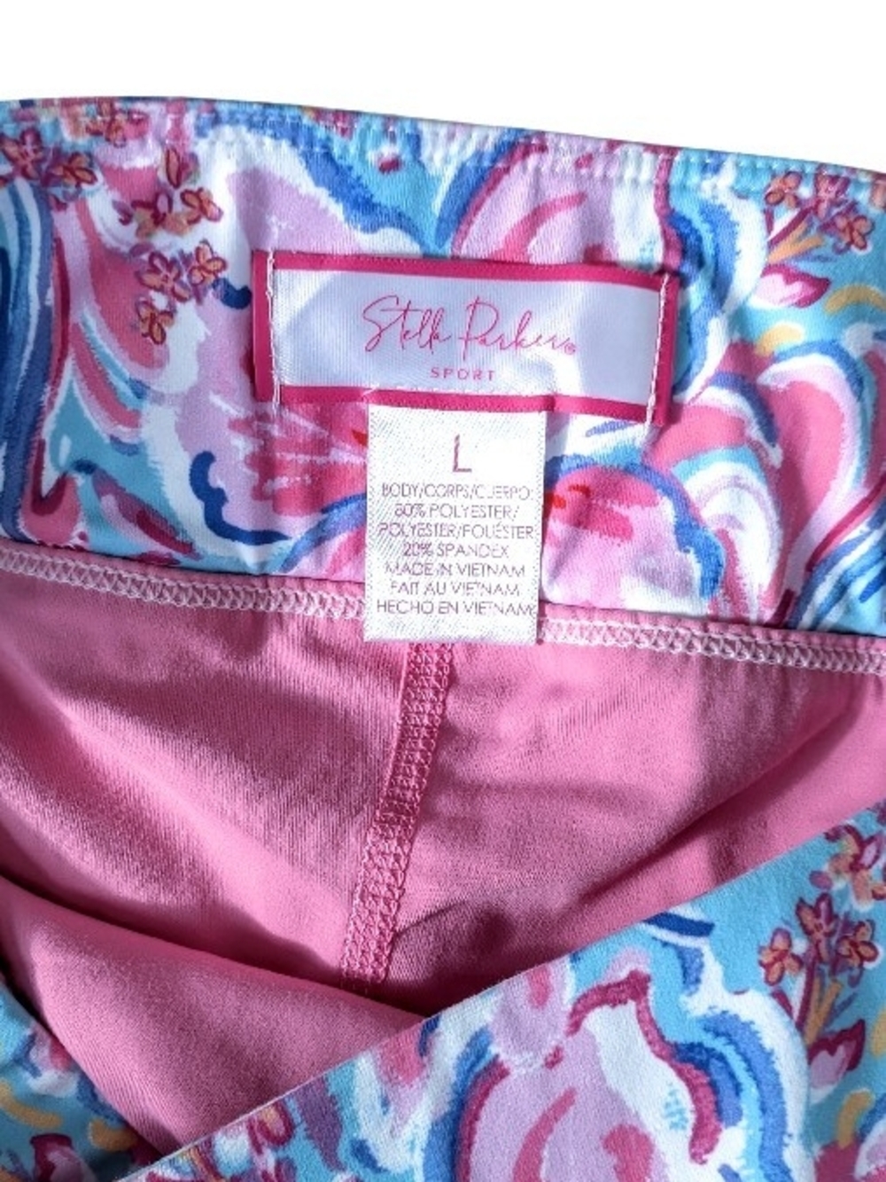 🌸 Stella Parker Sport Tropical Floral Athletic Skort Built In Shorts Size L 🌸 - Picture 4 of 5